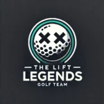 DALL·E 2025-02-03 18.12.18 - A modern and minimalist logo for 'The Liift Legends' golf team. The design features a golf ball with a stylized face, where two bold X's form the eyes